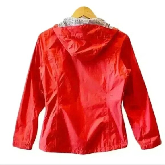 Columbia Jacket Omni Shield Waterproof Nylon Windbreaker Hood Coral Orange XS - Picture 4 of 16